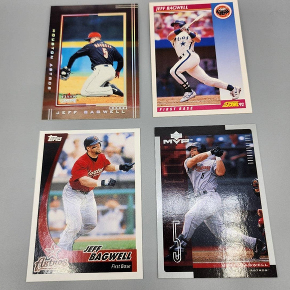 Jeff Bagwell, Astros, Lot of 4 Baseball Cards including Promo - Picture 1 of 6